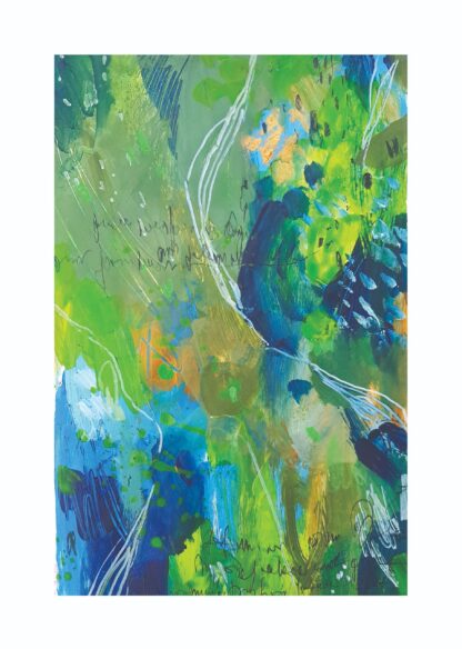 Fine Art Print GREEN AND BLUE A4 - Image 2