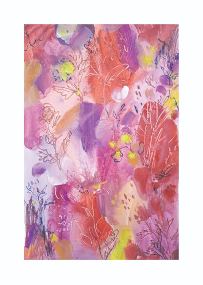 Fine Art Print PINK FLORAL A4 - Image 2