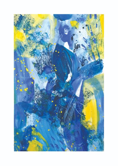Fine Art Print BLUE AND YELLOW A4 - Image 2