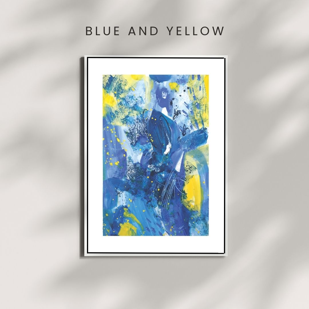 Fine Art Print BLUE AND YELLOW A4